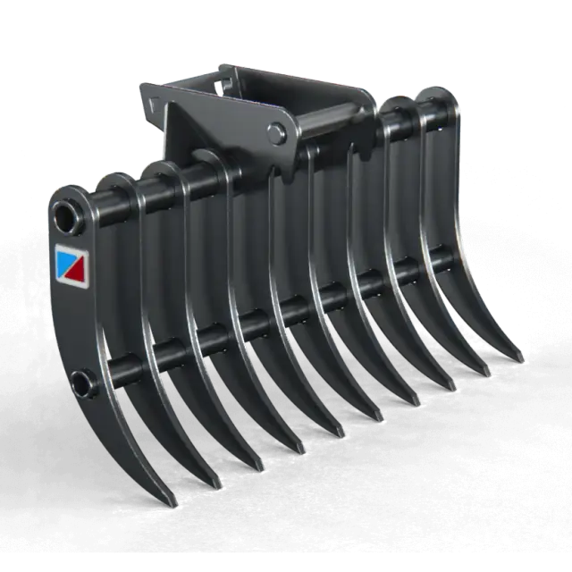 LR mini - straight land rakes for mini-excavator